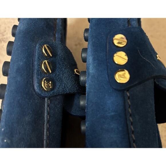 Louis Vuitton Blue Suede Women’s Loafers Size 36.5 (6.5) - Picture 7 of 11